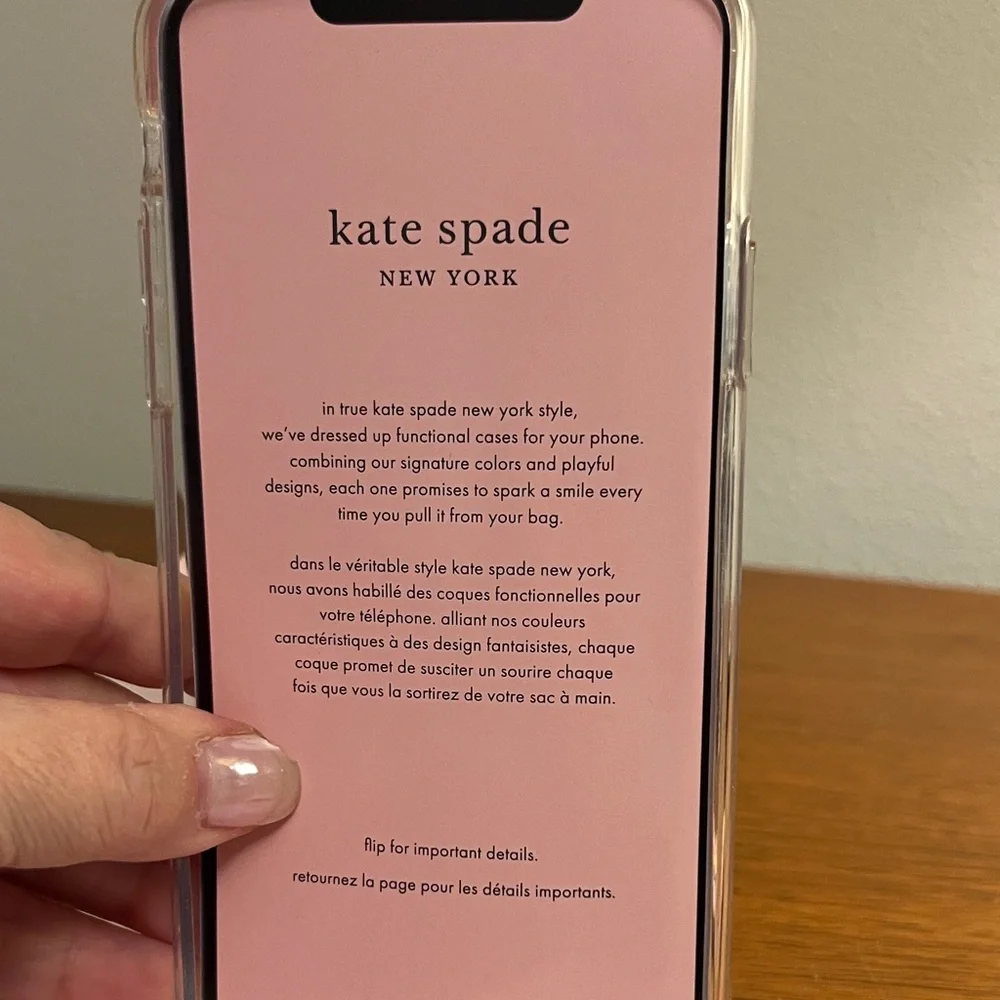New in Box Kate Spade Sparkle Gradient iPhone Case - Pink and Purple